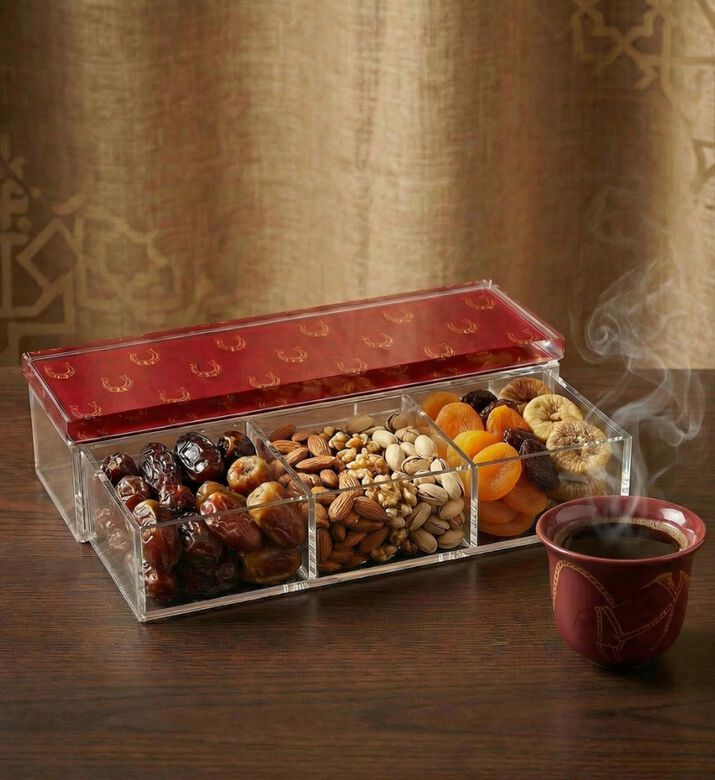 Silsal Fares Rectangular Nuts Dates Box, Packshot View