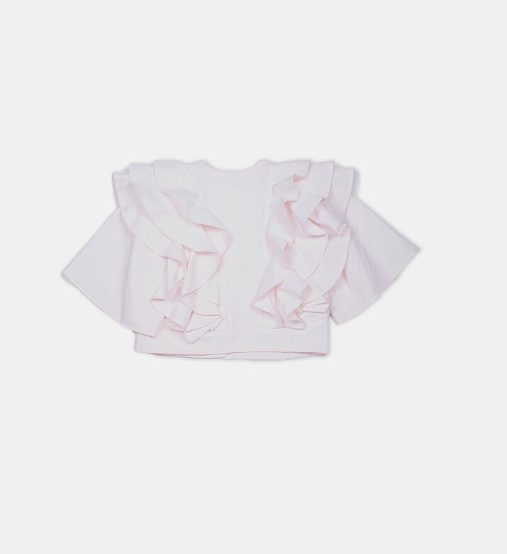 بلوزة بنمط وردة ساحرة للبنات الصغيرات