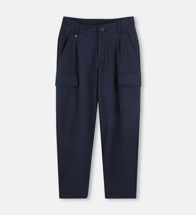 Elastic Cargo Slip Pockets Pants