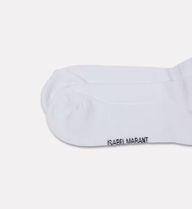 Marant Homme Siloki Logo Crew Socks, White, Packshot View