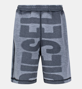 Cotton Burn-out Logo Sweat Shorts