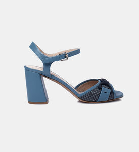Mimosa Leather Raffia Sandals