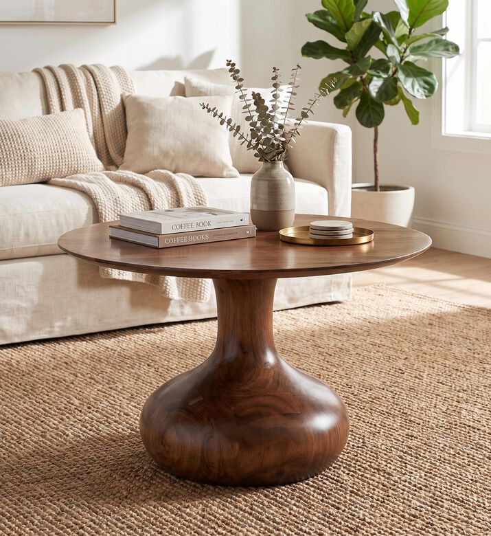 Home Deco and More Florance Acacia Wood Coffee Table, Packshot View