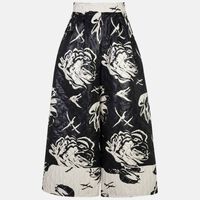 Night Flower High-waisted Wide-leg Trousers