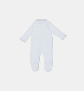 Ribbed Cuffs Button Closure Romper