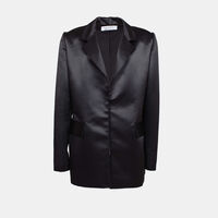 Bridal Satin Flap Pockets Jacket