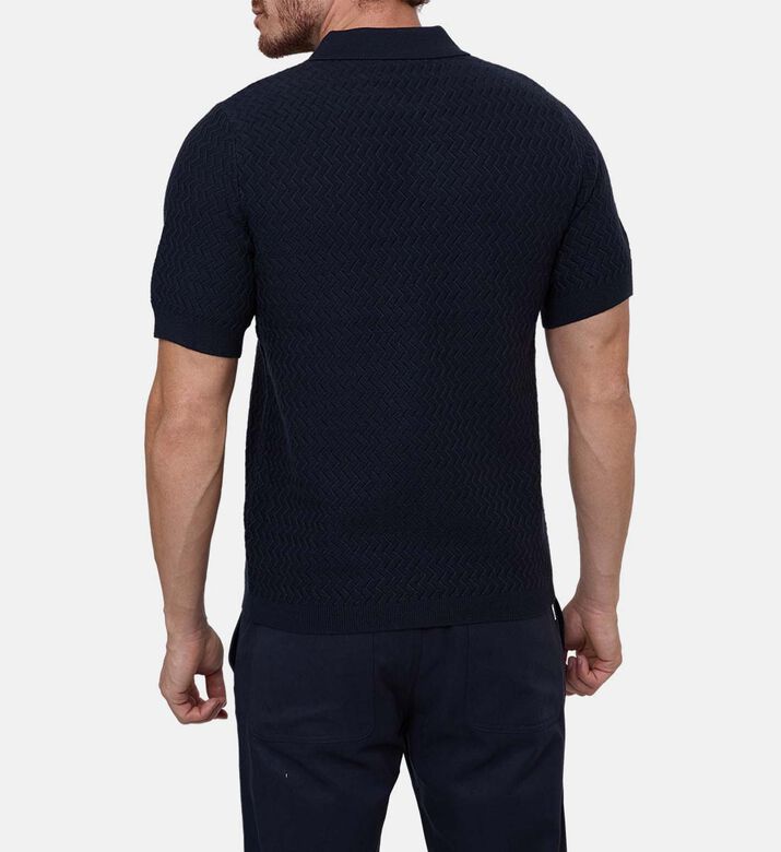 قميص بولو بنقشة متعرجة