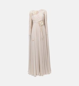 فستان مزين بزخارف أزهار