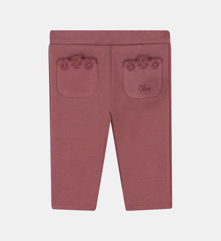 Embroidered Back Pockets Logo-detail Pants