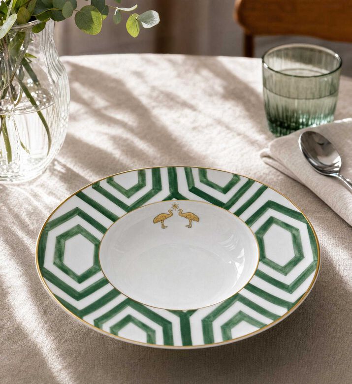 Vista Alegre Amazinia Porcelain Soup Plate, Model View