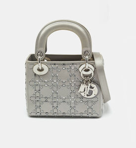 Dior Preowned Dior Cannage Strass Crystal Embellished Mini Lady Dior Tote, Packshot View