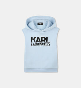 Oversized Logo-print Sleeveless Hoodie