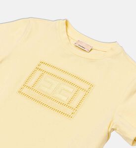 La Mia Bambina Geometric Embroidered Logo T-shirt, Packshot View
