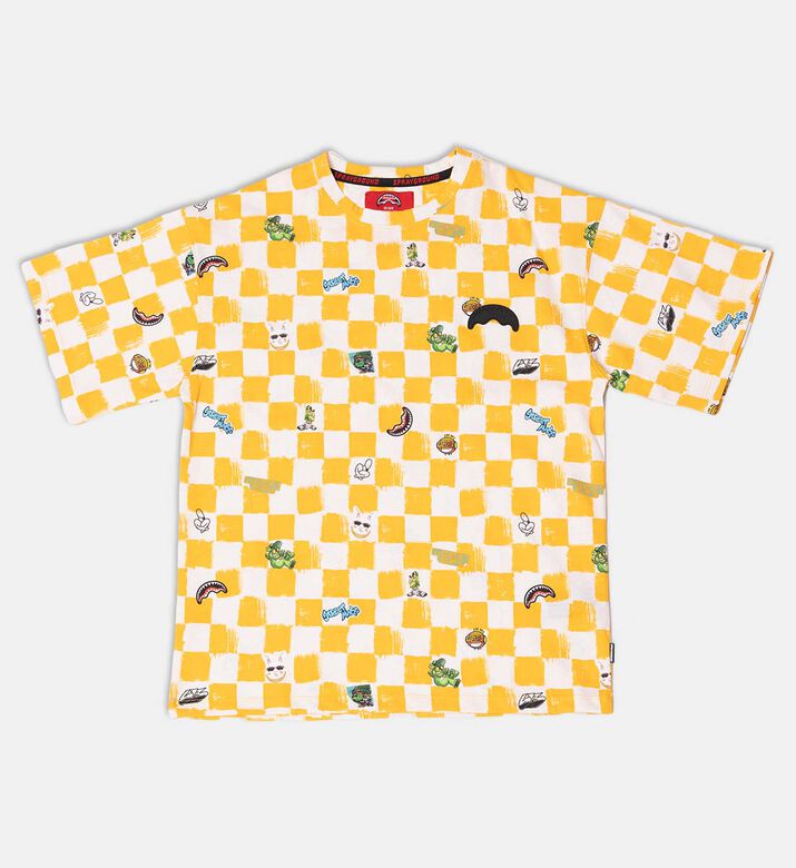 Vanquish Characters Checkered Over T-shirt