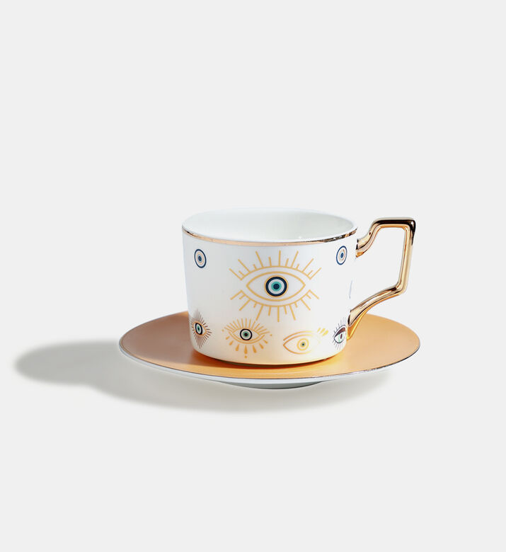 Home Deco and More Eye Coffee Cup Tray Ceramic Set, Packshot View