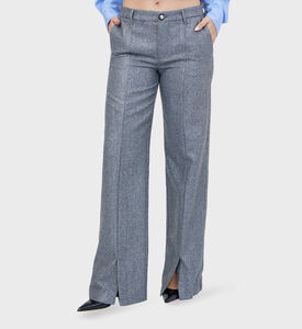 Lurex Wide Legs Uniform Trousers