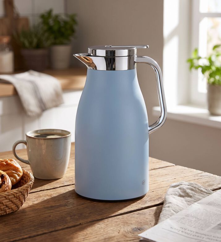Alfi Denim Chrome Leak-proof Flask 1l, Blue, Model View