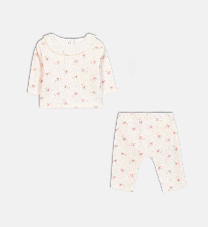 طقم بطبعة أزهار على كامله