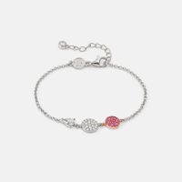 Lucentissima Drop Round Cubic Zirconia Silver Bracelet