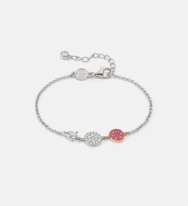 Lucentissima Drop Round Cubic Zirconia Silver Bracelet