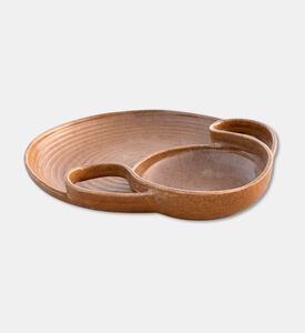 Tohfa Luxe Desert Art Handcrafted Ceramic Chip Dip Platter, Packshot View