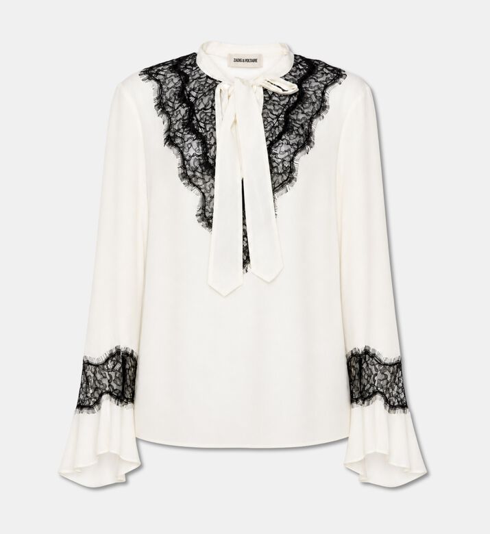 Zadig et Voltaire Tuan Tie-neck Long-sleeve Shirt, Packshot View