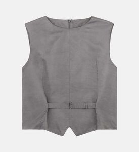 Adjustable Buckle Strap Sleeveless V-neck Vest