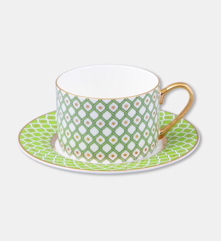 Imperial Cup With Saucer Star, Green, Packshot View
