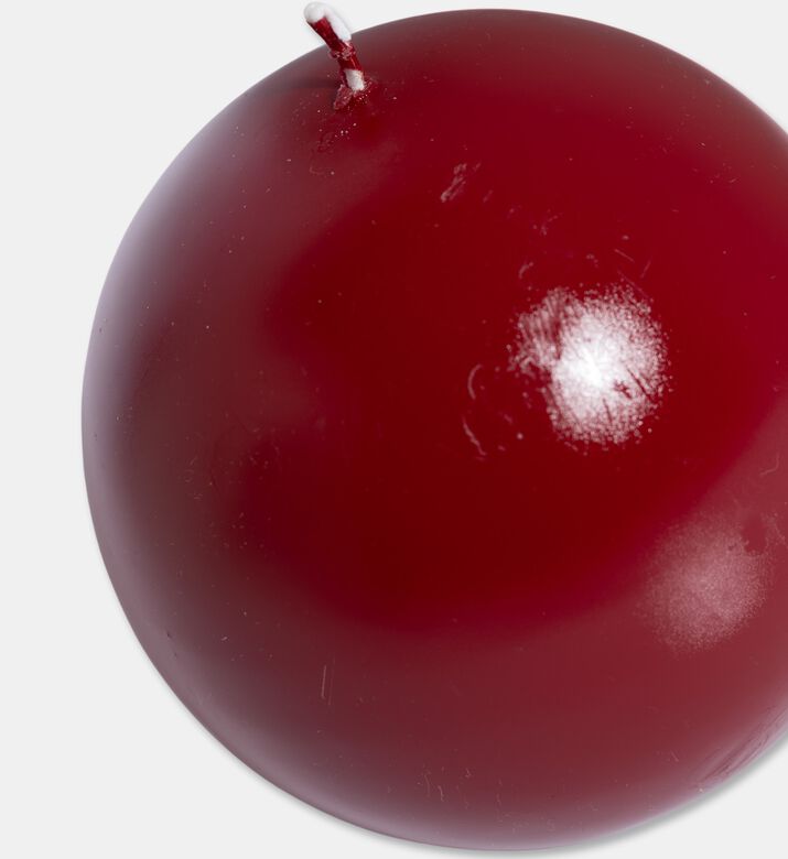 Graziani Round Paraffin Wick Candle, Burgundy, 12-cm, Packshot View