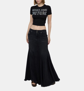 Mermaid Style Long Denim Skirt