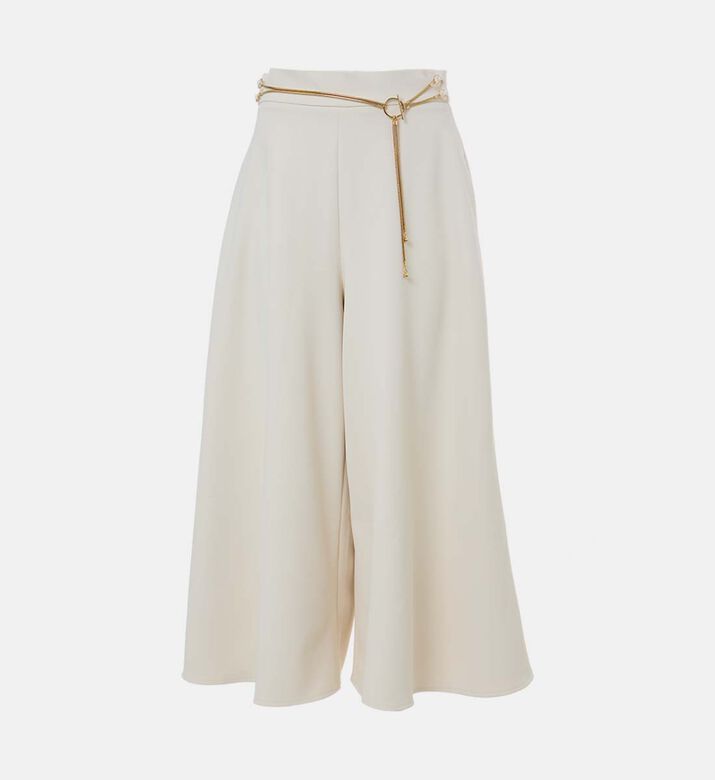Tailored High-waist Belted Pants