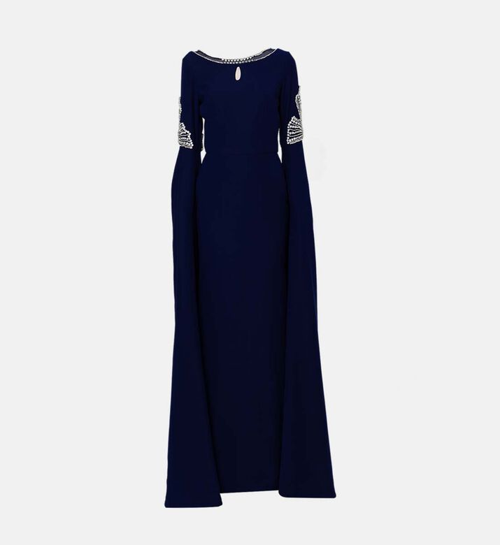 Embellished Long-sleeves Dress