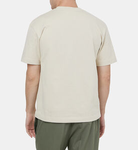 تيشيرت قطن مطرزة بشعار الماركة