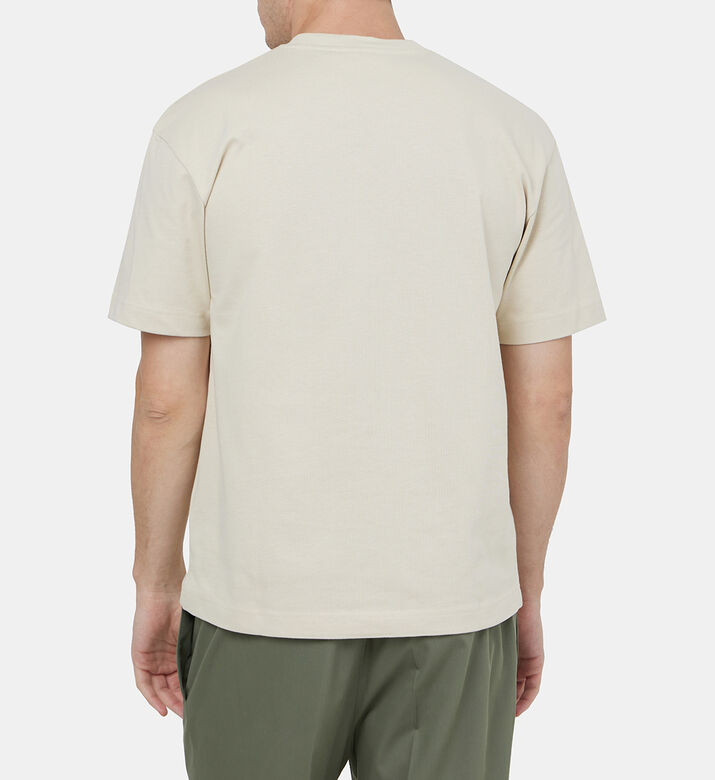 تيشيرت قطن مطرزة بشعار الماركة