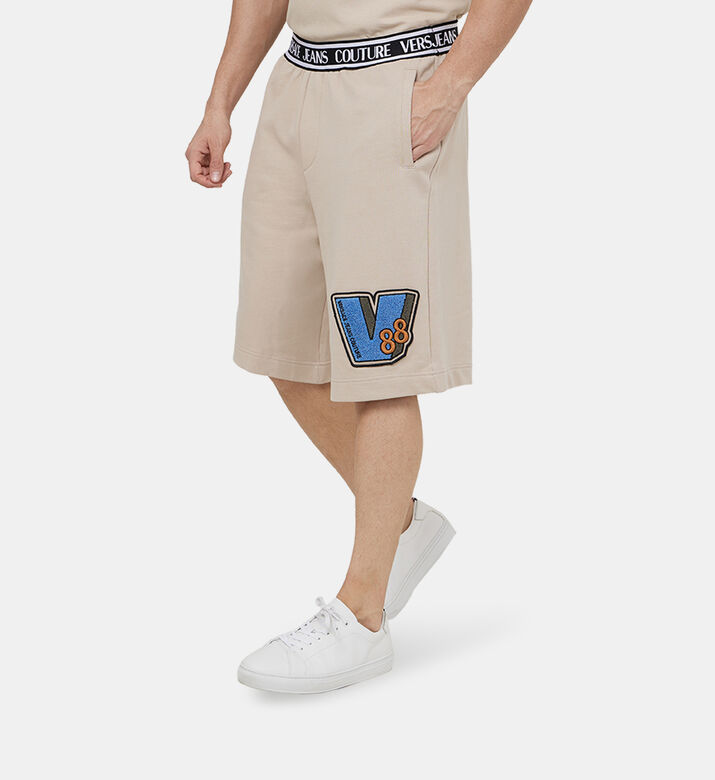 Maxi Logo Cotton Fleece Shorts