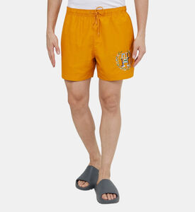 سروال سباحة بشعار ورباط