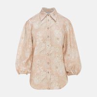 All-over Floral-print Three-quarter Shirt