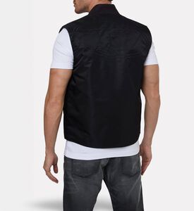 Diesel Side Pockets Ribbed Bomber Vest, Model View