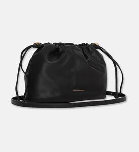 Strathberry Foil-embossed Logo Drawstring Pouch, Black, Packshot View