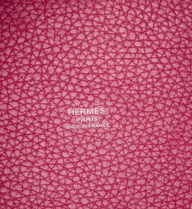 Leather Minimalist Top Handle Bucket Tote Bag Preowned