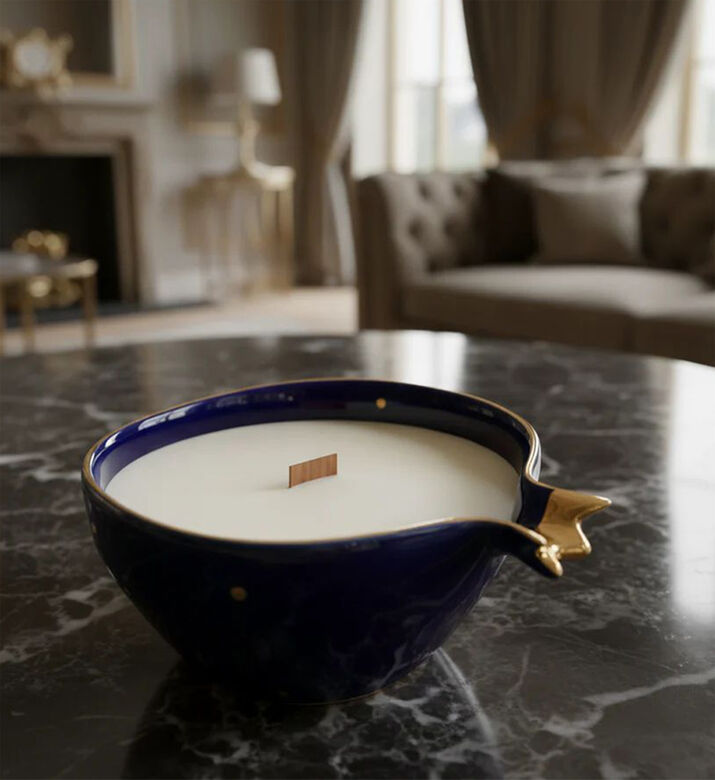 Tohfa Luxe Candle Soy, Blue, 300-ml, Packshot View