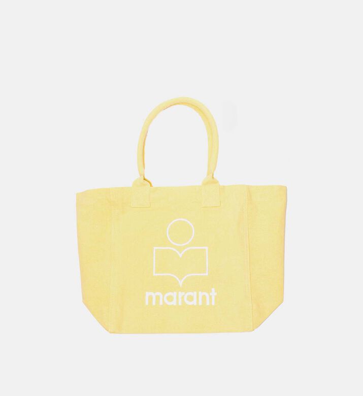 حقيبة يد واسعة مطرزة بشعار العلامة