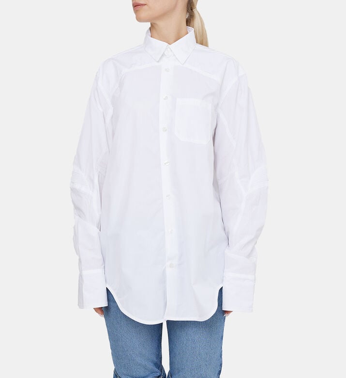 Moto Cotton Zippered Sleeves Shirt Moto Cotton Zippered Sleeves Shirt