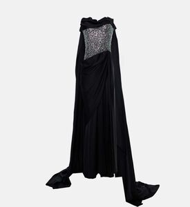 AAVVA Sequined Bodice Gown, Black, M, Packshot View