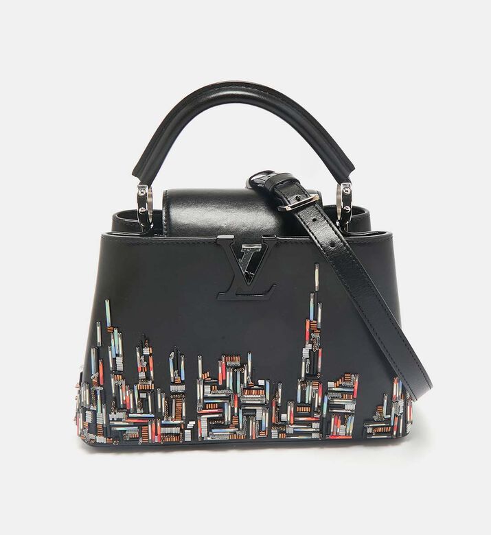 Louis Vuitton Leather Beaded Skyline Capucines Bag Preowned