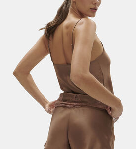 بلوزة دانتيل حرير ليلية