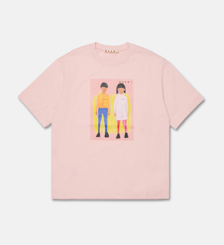 Marni Colorful-print Logo-detail T-shirt, Packshot View