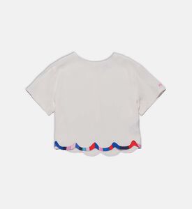 Cropped Scalloped Hem Top