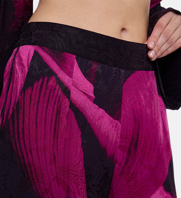 Niluu Floral-print Wide-leg Pants, Model View