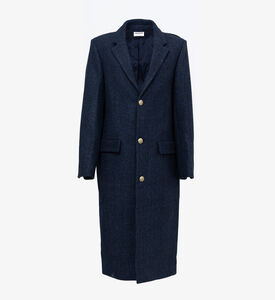 Wool Blend Flap Pockets Coat